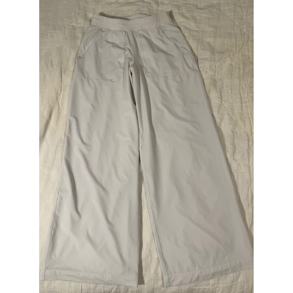 Lululemon Swift Wide Leg Mid Rise Active Pants Bone Light Gray LW5FU4S Size 6